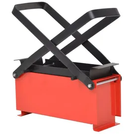vidaXL Papierbrikettpresse Stahl 34x14x14 cm Schwarz und Rot