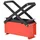 vidaXL Papierbrikettpresse Stahl 34x14x14 cm Schwarz und Rot