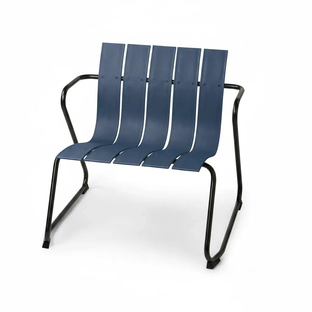 Mater Ocean Lounge Chair, dusty blue