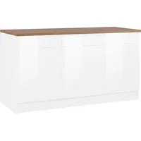 kochstation Unterschrank KOCHSTATION KS-Virginia 150 x 60 x 85 cm Weiß