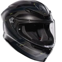 AGV K6 S Enhance Integralhelm - Matt Grau/Schwarz/Neon-Gelb / XS
