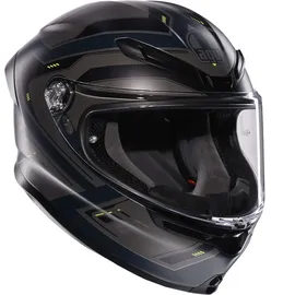 AGV K6 S Enhance Integralhelm - Matt Grau/Schwarz/Neon-Gelb / XS