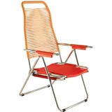 JAN KURTZ Spaghetti Armlehnsessel Aluminium/PVC-Band - Silber