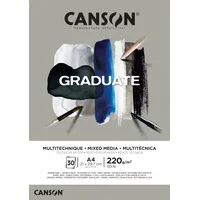 Canson Graduate Mixed Media Papier zweiseitig 220 g/m2 DIN A4 21x29,7 cm 30 Blatt