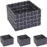 MCW Aufbewahrungskorb MCW-C37 4er-Set 19 x 19 x 12 cm dunkelgrau