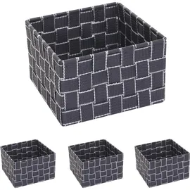 MCW Aufbewahrungskorb MCW-C37 4er-Set 19 x 19 x 12 cm dunkelgrau