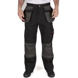 Lee Cooper Workwear LCPNT224 Herren Contrast Multi & Holster Pocket Kniepolster Arbeitssicherheit Cargohose Hose, Schwarz, 40W / 29L