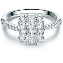 Trilani Ring aus Sterling Silber mit Zirkonia in silber | Gr.: 54