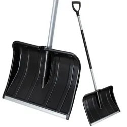 Schneeschieber 150cm mit D-Griff, Schneeschaufel 50x37cm