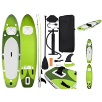 vidaXL SUP-Board-Set Aufblasbar 330 x 76 x 10 cm grün