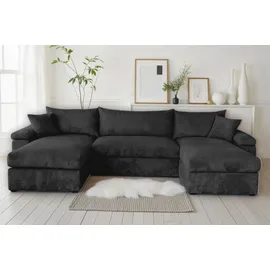 OTTO home Wohnlandschaft Polyester 2-Sitzer Schwarz