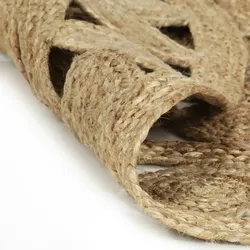 vidaXL Teppich Handgefertigt Jute Geflochten 150 cm