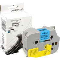 Ampertec P-Touch Band kompatibel zu TZe-561 schwarz auf blau