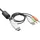 InLine KVM Switch, 2-fach, HDMI, USB, mit Audio, integr. Kabel