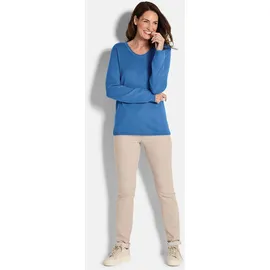 GOLDNER Rundhalspullover Blau 22