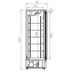 CombiSteel Tiefkühlschrank Gefrierschrank Eisschrank Tiefkühler 1450 Liter 1880x710x1997 mm