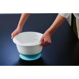 KEEEPER Rührschüssel mit Saugnapf und Anti-Rutsch-Oberfläche, Kunststoff, 3,5 l, Mariella, Mintgrün/Weiß