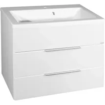 Fackelmann Waschbeckenunterbau 79,5 cm Kara Weiß 2 Schubladen