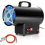 Izrielar Gasheizung für innenräume, 15KW 220V Gasheizgerät Gasheizer Gasheizgebläse Propangasheizgebläse 320 m3/h Luftdurchsatz, mit 1,6m Gas...