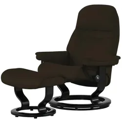 Stressless Relaxsessel mit Hocker Leder Sunrise M , braun , Maße (cm): B: 79 H: 103 T: 73.0