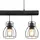 GLOBO Vintage 3-flg. 60 cm schwarz Holz, Metall