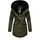 Navahoo Damen Wintermantel Winterparka Gefüttert mit 2 Kunstpelz-Kapuzen Sweety Deluxe