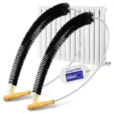 Gundel-Putz 2X Heizkörperbürsten 120cm mit Ziegenhaar Borsten für Heizkörperreinigung - Heizungsbürste, Flachheizkörper, Rippenheizkörper - Reinigungsbürste mit Edelstahldraht & Kunststoffummantelung