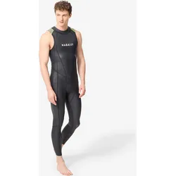 Schwimmanzug Neopren Herren Long John Freiwasserschwimmen - OWS 500 2/2 schwarz schwarz|grün DE 52 / FR 46
