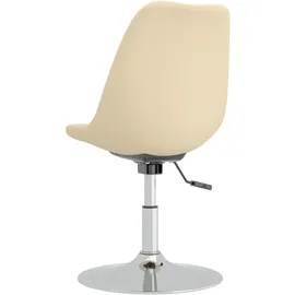 vidaXL Esszimmerstühle 4 Stk. Drehbar Creme Stoff