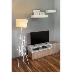 SPOT LIGHT Stehlampe "GLENN", weiß, H: 162cm, Lampen, aus Metall, mit flexiblem Stoffschirm, originelles Design, Stehlampe Standleuchte