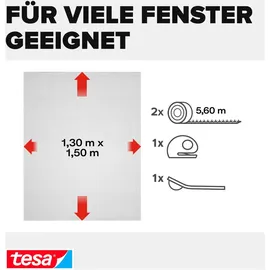 Tesa Fliegengitter Insect Stop SUN Protect 130 x 150 cm Anthrazit
