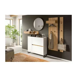 Möbel Kraft Drive Garderobenkombination 236x197x32 cm weiß