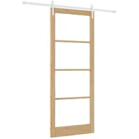 vidaXL Schiebetür ORKDAL Natur 93 x 232 cm Massivholz Kiefer und Glas 3331927