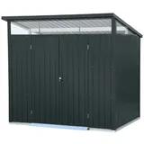 Duramax Metall-Gerätehaus 2,5x2m Doppeltür in Grau