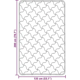 vidaXL Ganzjahresbettdecke Gepolstert Taupe 135 x 200 cm
