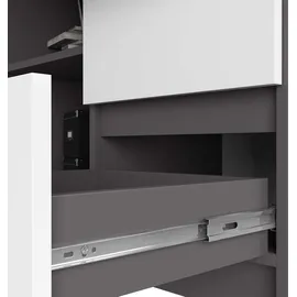 akord furniture factory AKORD B16 rechts Graphitgrau Front Weiß B124 x H77 x T85 cm - Grau/Weiß