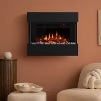 Noble Flame LIMA Wandkamin: Schwarz - ohne Steine