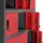 Jan Nowak Garderobenschrank Metall 90x185x40 cm Rot 18 Fächer abschließbar