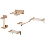 PawHut Kletterwand 4tlg. 100 x 25,5 x 17,5 cm beige
