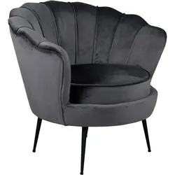 Calais Sessel Velour dunkelgrau.