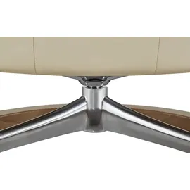 Stressless Relaxsessel mit Hocker Leder 78 x 111 x 76 cm creme