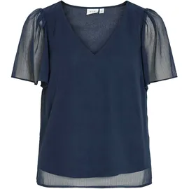 VILA T-Shirt VIFALIA V-NECK blau L/XL (42)