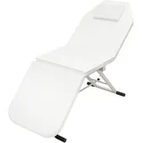 CHERIKIU 3 Zonen Mobile Klappbar Massageliege mit Kopfstütze, 250kg Tragfähig für Spa Salon Tattoo Schönheit, Verstellbare Faltbarer Massagestuhl Bett Professionelle Stahl Massagetisch (Weiß)