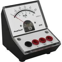 Peaktech P 205-04 Strommessgerät/ Amperemeter Analog/ Messgerät mit Spiegelskala 0 ... 50mA/ 500mA/ 5A DC