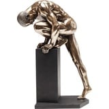 Kare Design Deko Objekt Nude Man Stand Bronze 35cm, Bronzefarbene Skulptur, Nackter Mann, 35,5x25,5x12,5cm