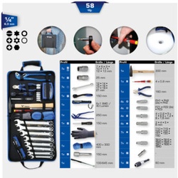 Brilliant Tools Werkzeug-Nylontasche, 58-tlg