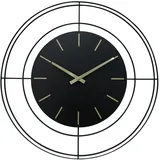 Mobili Rebecca Rebecca Mobili Große Wanduhr, Schwarz, Metall, Analog 50 cm,