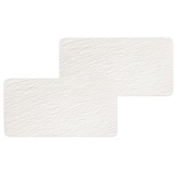 Villeroy & Boch Manufacture Rock Servierplatten Set 2-teilig rechteckig weiß - DS