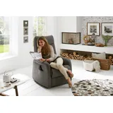 Hukla Sessel HU-RV15025 Polsterung Federkern 78 x 108 x 90 cm grau mit Aufstehhilfe