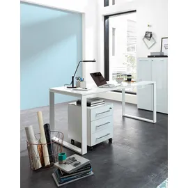 Germania Büromöbel-Set GERMANIA "GW-Monteria", weiß Holzwerkstoff Metall, Holzwerkstoff, Metall, Arbeitsmöbel-Sets, Büromöbel-Set